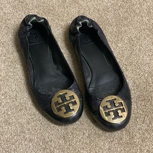 Tory Burch Textured Ballet Flats